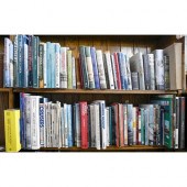 Books. Three shelves of transp