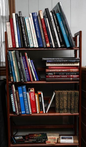 BOOKSHELF AND BOOKS, ART