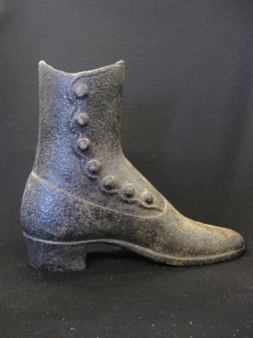 Boot Cast Iron Figural Doorstop