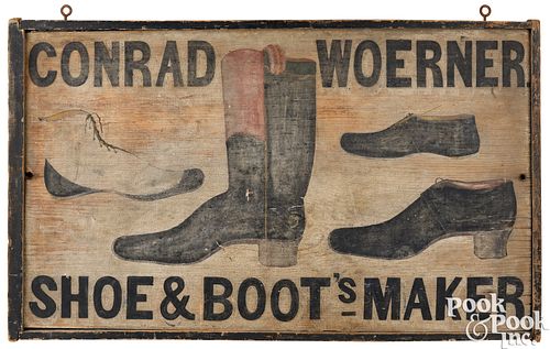 BOOT MAKER TRADE SIGNPainted pine