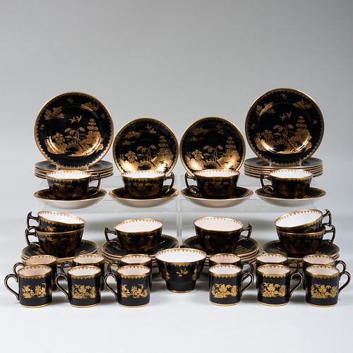 BOOTH'S BLACK GROUND PORCELAIN PART