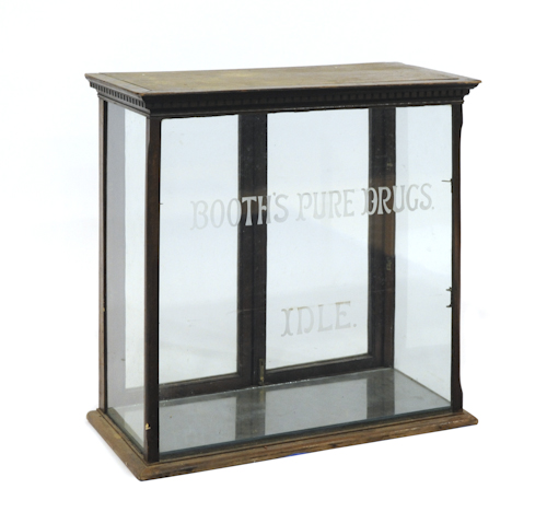 Booths Pure Drugs display case late