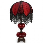 BORDELLO RED GLASS LAMPDESCRIP