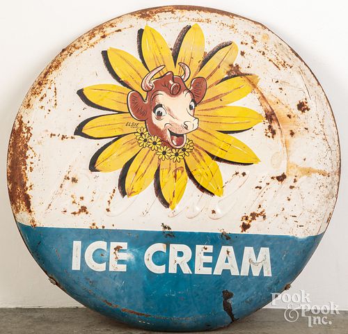 BORDEN'S ELSIE ICE CREAM BUTTON TIN