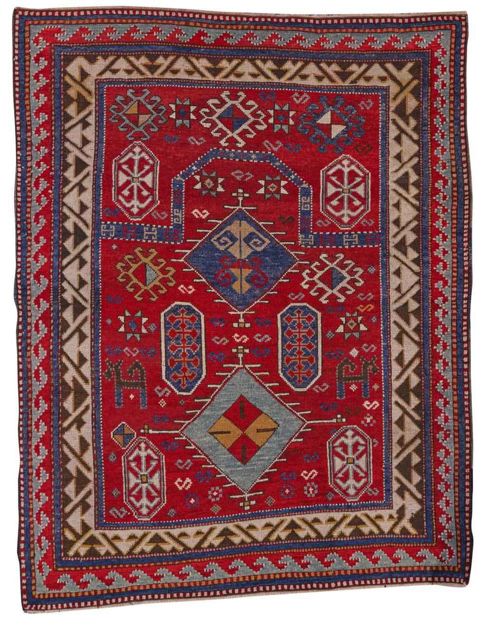 BORDJALOU KAZAK PRAYER RUG,
