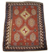 BORDJALOU KAZAK RUG Two radiat