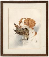 Boris Riab dog watercolor (Rus