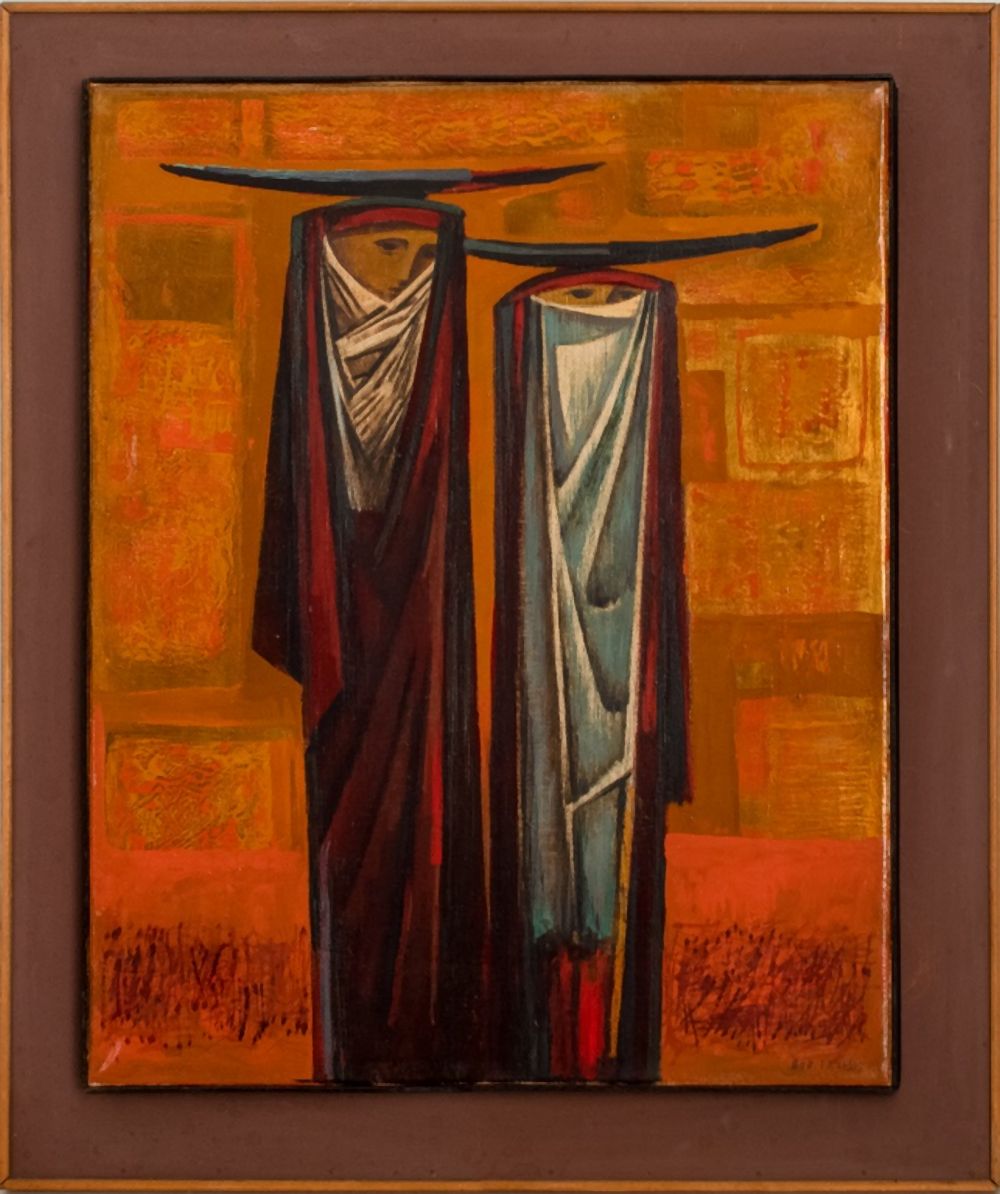 BORKO LAZESKI 'TWO NUNS' OIL ON