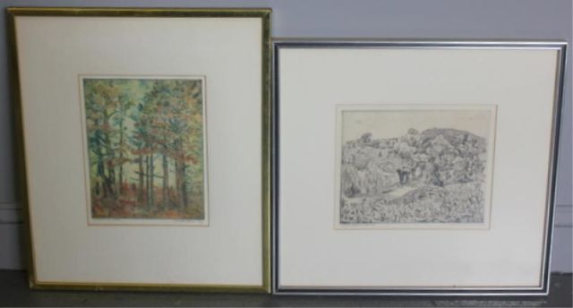 BORNE Mortimer. 2 Pencil Signed