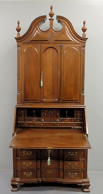 Boston block-front style mahogany