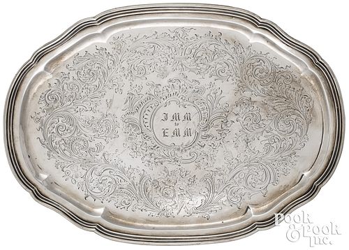 BOSTON COIN SILVER FOOTED