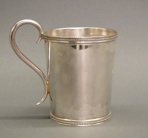 BOSTON COIN SILVER MUGA mid 19th