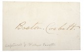 Boston Corbett Autographed Cal