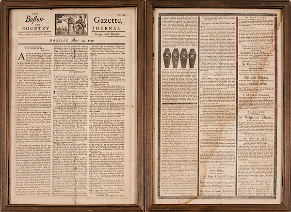 Boston Gazette March 12 1770 Boston