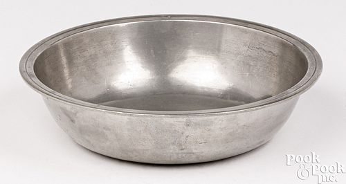 BOSTON, MASSACHUSETTS PEWTER BASIN,