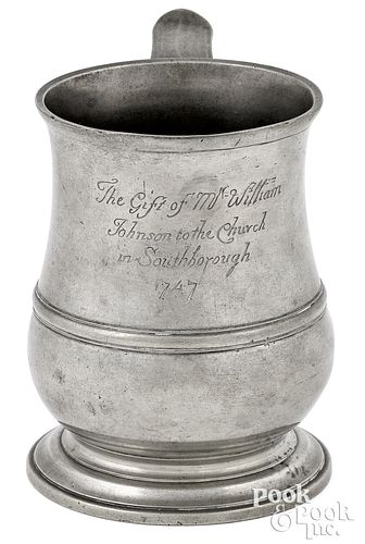 BOSTON, MASSACHUSETTS PEWTER PINT