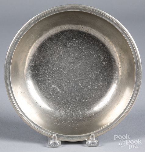 BOSTON PEWTER BASIN, CA. 1780,