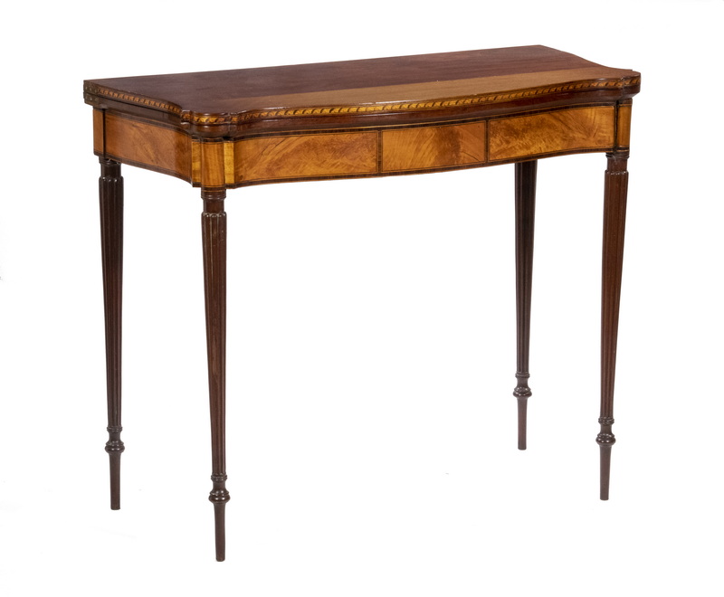 BOSTON SHERATON CARD TABLE Mahogany