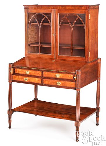 BOSTON SHERATON MAHOGANY TWO-PART