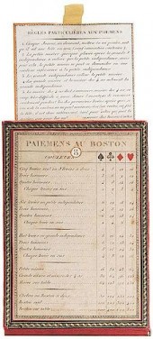 BOSTON WHIST MARKER. “PAIEMENS