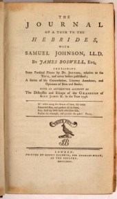 Boswell, James. The Journal of