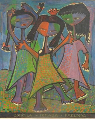 BOTELLO Angel. Oil on Wood Panel of