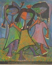 BOTELLO Angel. Oil on Wood Pan