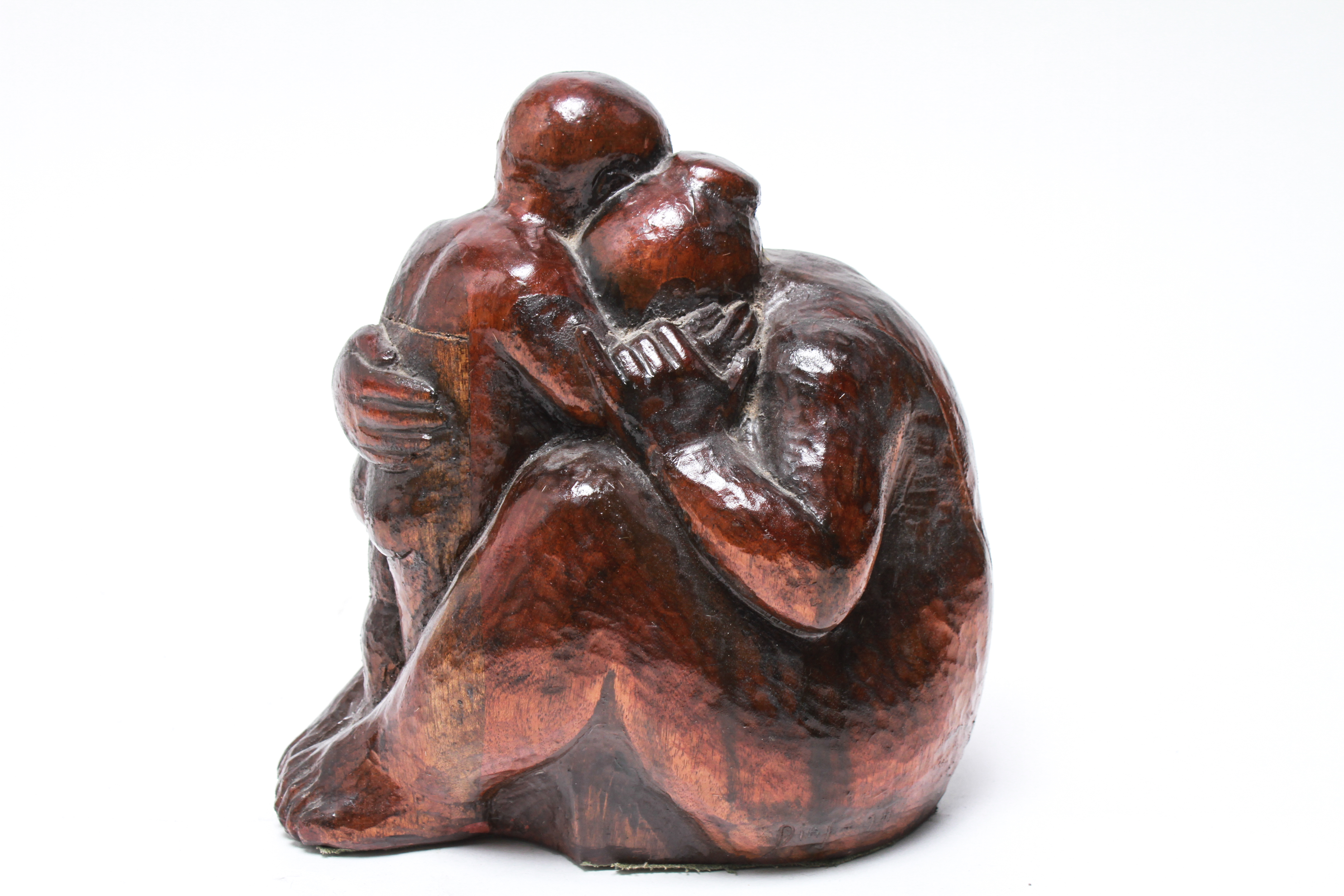 BOTERO MANNER WOOD SCULPTURE,