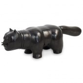 BOTERO STYLE CAT BRONZE SCULPT
