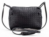 BOTTEGA VENETA BLACK WOVEN LEA