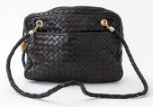 BOTTEGA VENETA BLACK WOVEN SHO