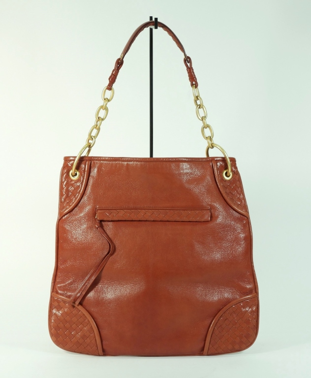 BOTTEGA VENETA CHESTNUT LEATHER BAG
