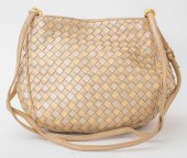 BOTTEGA VENETA GILT WOVEN LEAT