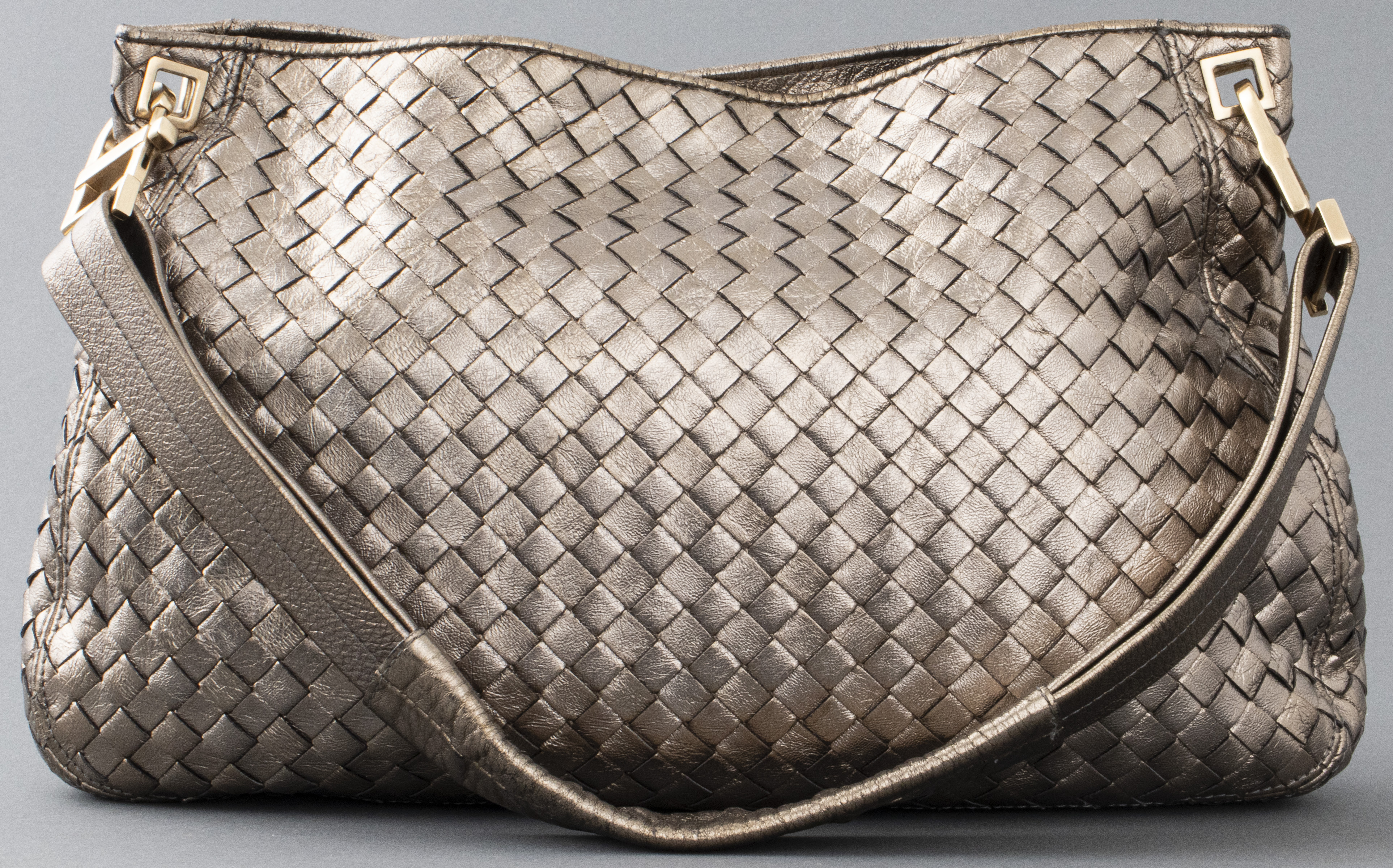BOTTEGA VENETA GOLD-TONE WOVEN
