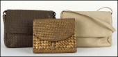 BOTTEGA VENETA GOLD WOVEN LEAT