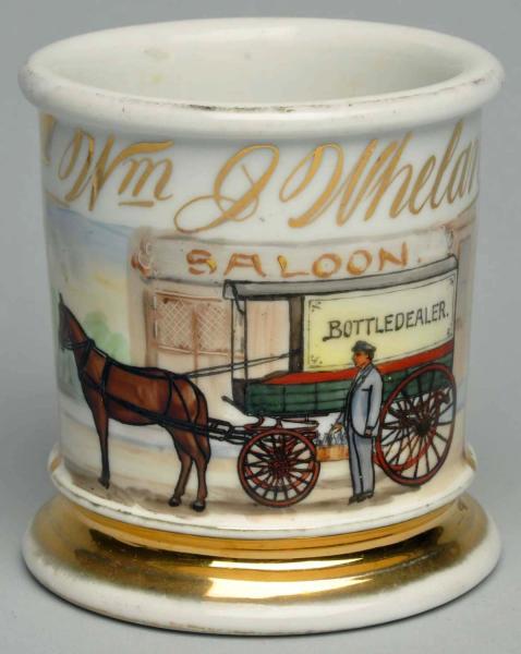 Bottle Dealer Shaving Mug.  Gilt