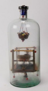 BOTTLE WHIMSEY WITH WEAVER AND