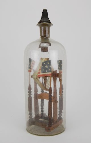 BOTTLE WHIMSEY WITH YARN