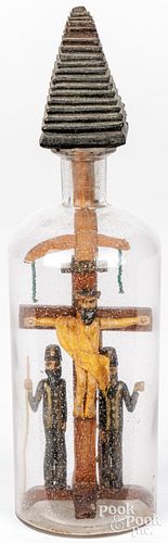 BOTTLE WHIMSEYFolk art