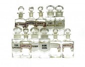 BOTTLES. ELEVEN VICTORIAN PHAR
