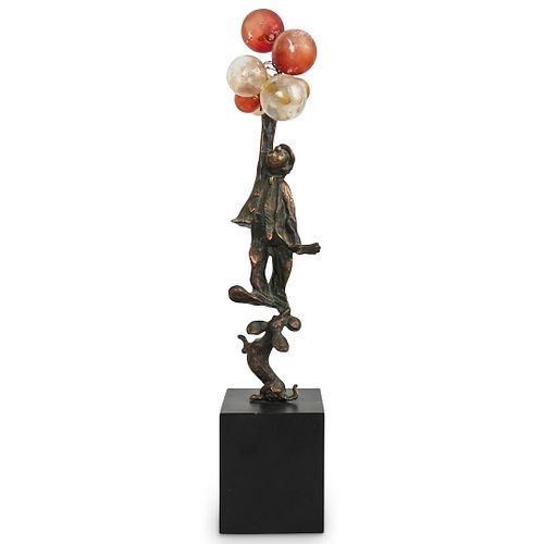 BOUCHARD BRONZE AND GLASS