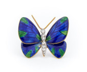 BOUCHERON 18K ENAMEL DIAMOND P