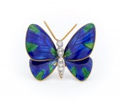 BOUCHERON 18K ENAMEL DIAMOND P