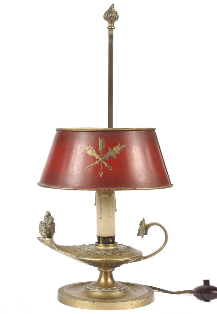 BOUDOIR LAMP - 19th c Bronze Grease