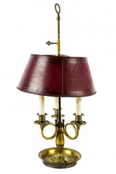 BOUILLOTTE LAMPwith red-painte