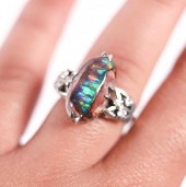 BOULDER OPAL & DIAMOND PLATINU