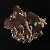 BOULDER OPAL MATRIX FISH BROOC