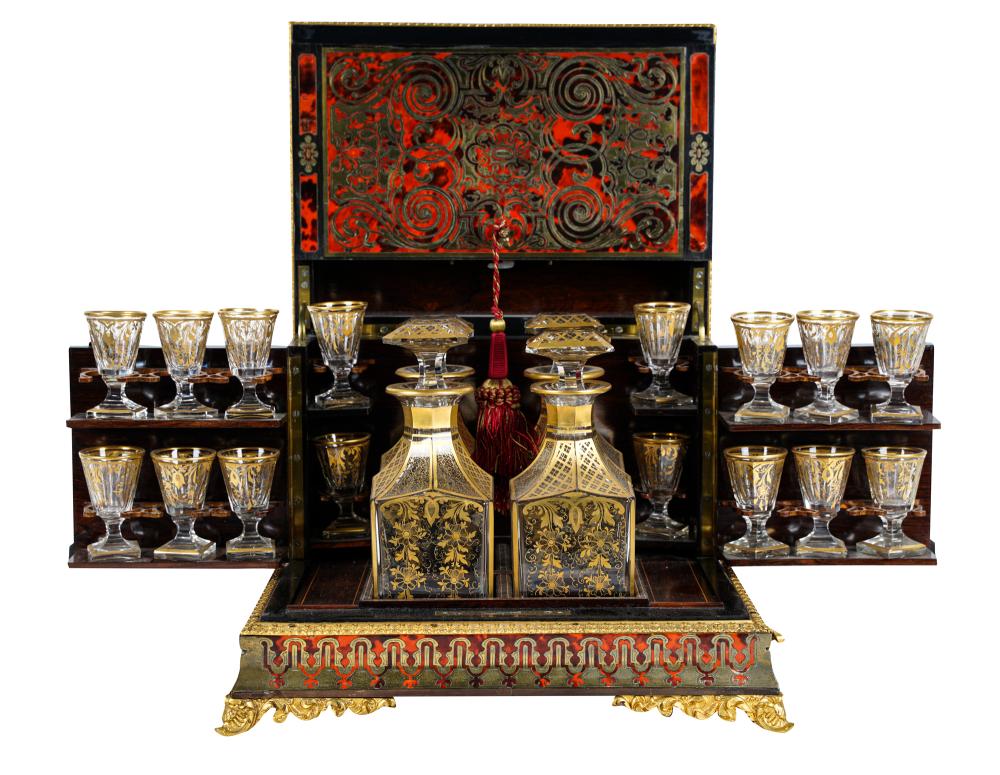 BOULLE INLAID & GILT-BRONZE