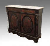 BOULLE INLAY MARBLE TOP CREDEN