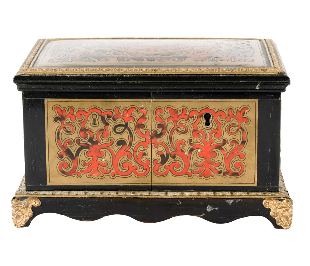 BOULLE MARQUETRY & EBONIZED WOOD
